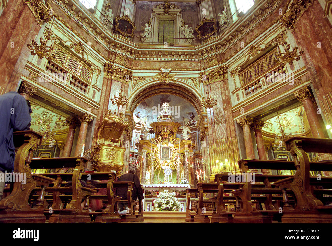 Italy, Piedmont, Turin, Consolata Sanctuary, Altar Stock Photo