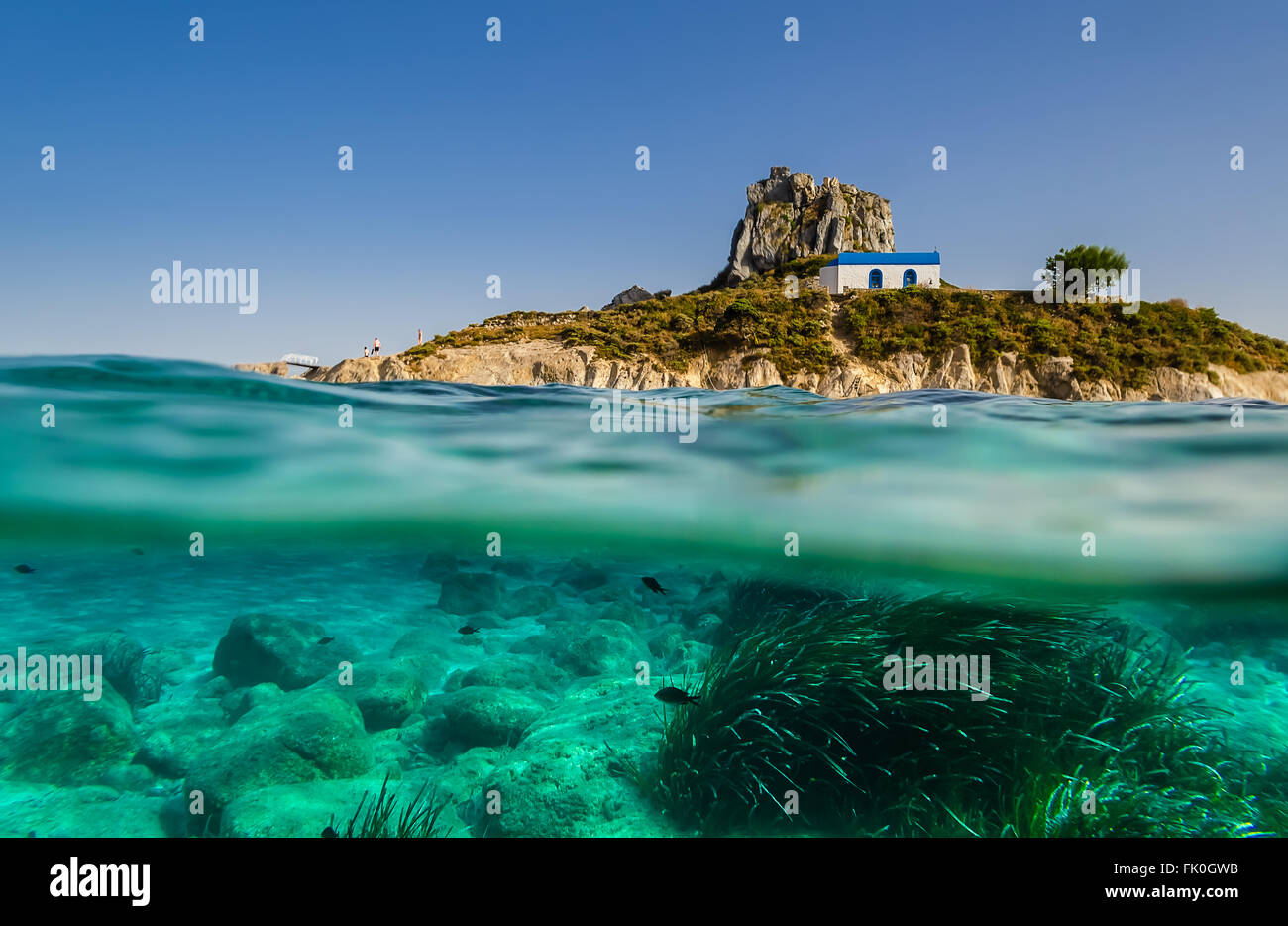 Kos kastri island underwater Stock Photo