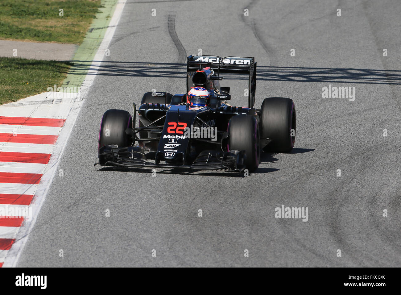 04.03.2016. Circuit de Barcelona Catalunya, Barcelona, Spain, Formula 1  Test 2 Day 4.  McLaren Honda MP4-31 &#x2013; Jenson Button Stock Photo