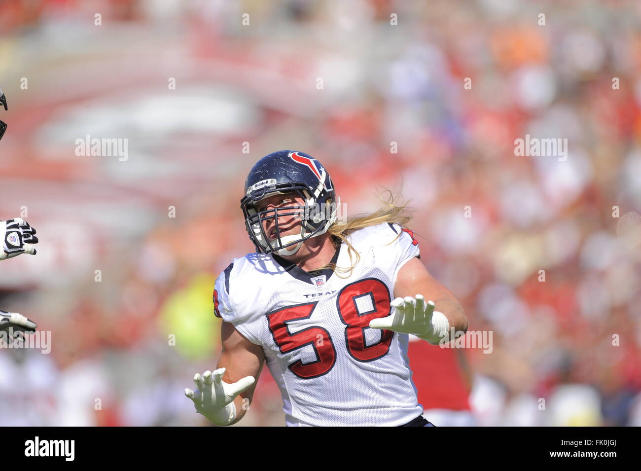 Tampa, Fla, USA. 13th Nov, 2011. Houston Texans outside linebacker ...