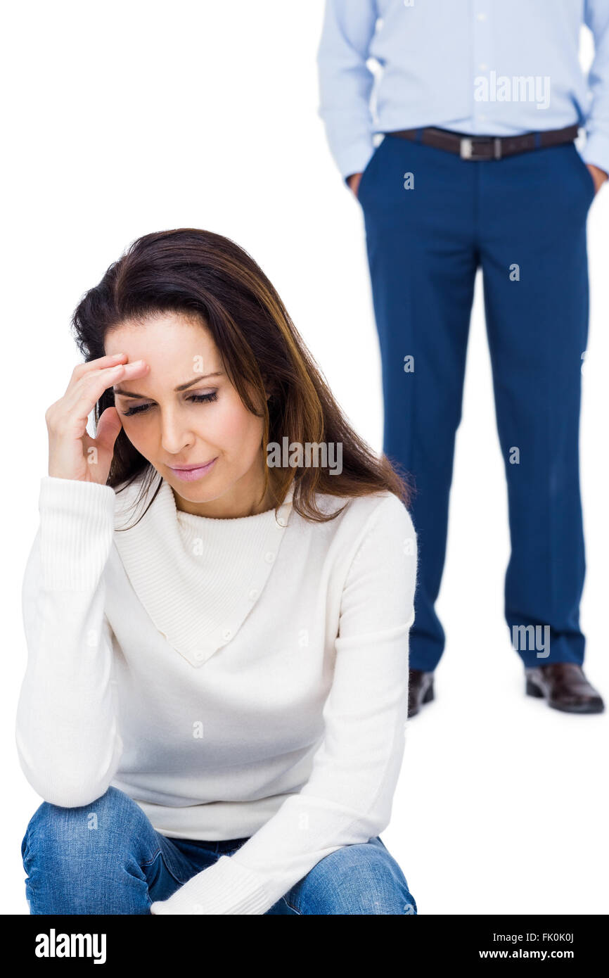 Angry couple ignoring each other Stock Photo