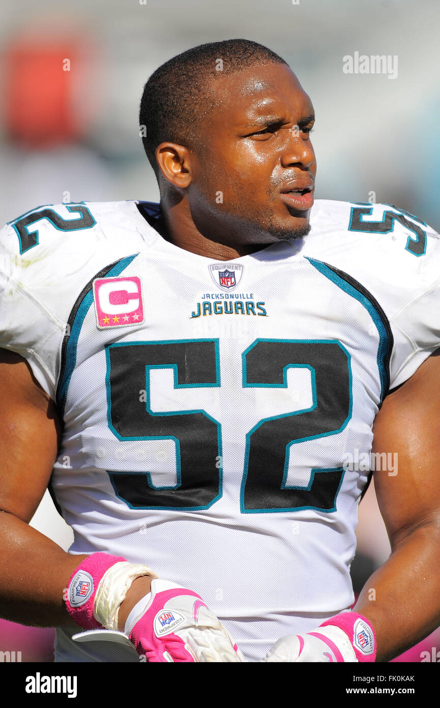 27 July 2008: Jacksonville Jaguars linebacker Daryl Smith #52