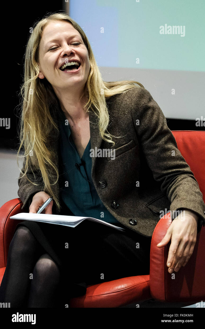 Greener London Hustings on 04/03/2016 at Royal Society of Medicine, One Wimpole Street, London. Pictured: Sian Berry. Picture by Julie Edwards/Alamy Live News Stock Photo
