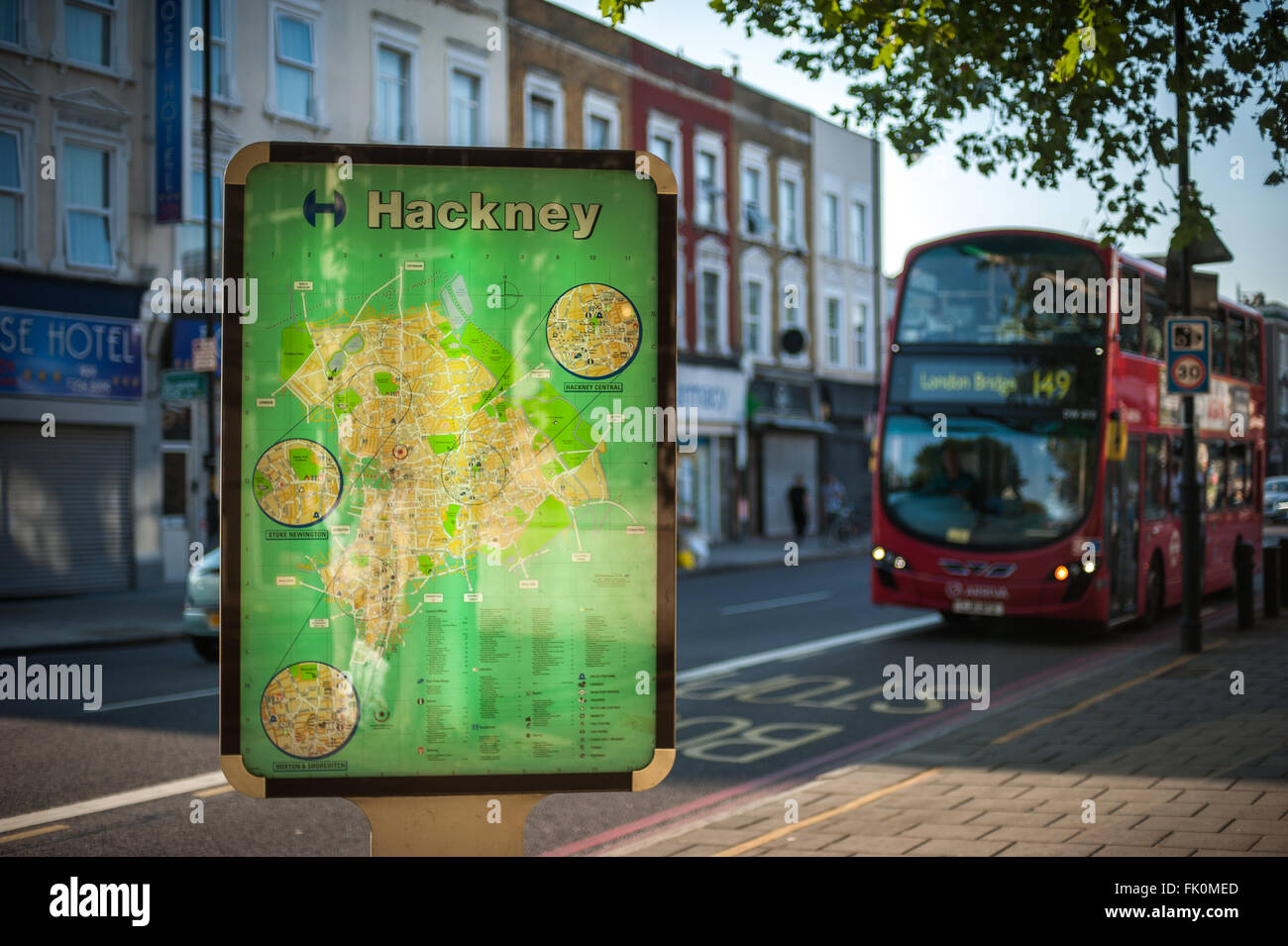 Street map of Hackney, East London, England Stock Photo Alamy
