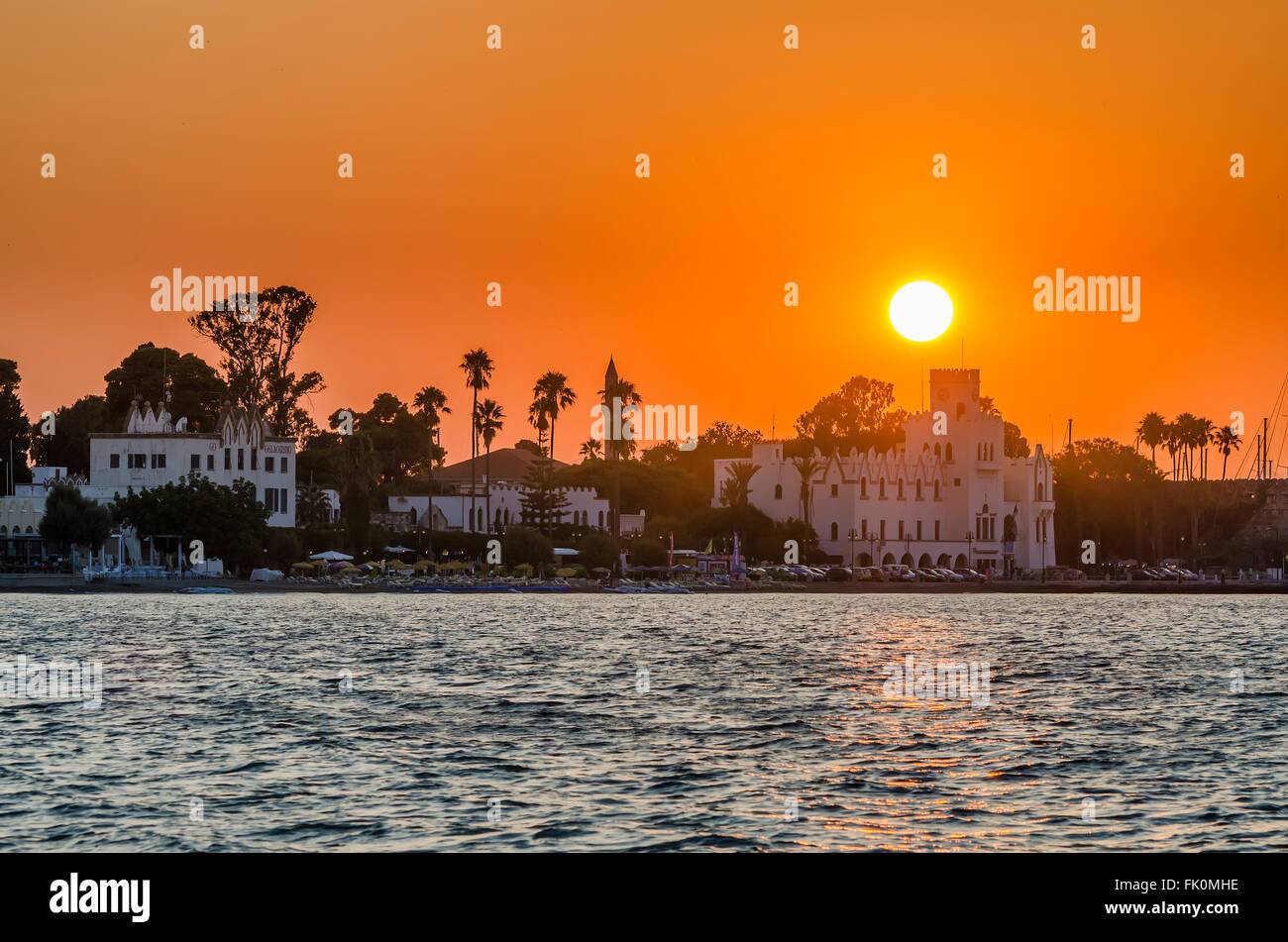 Kos island Greece at sunset Stock Photo