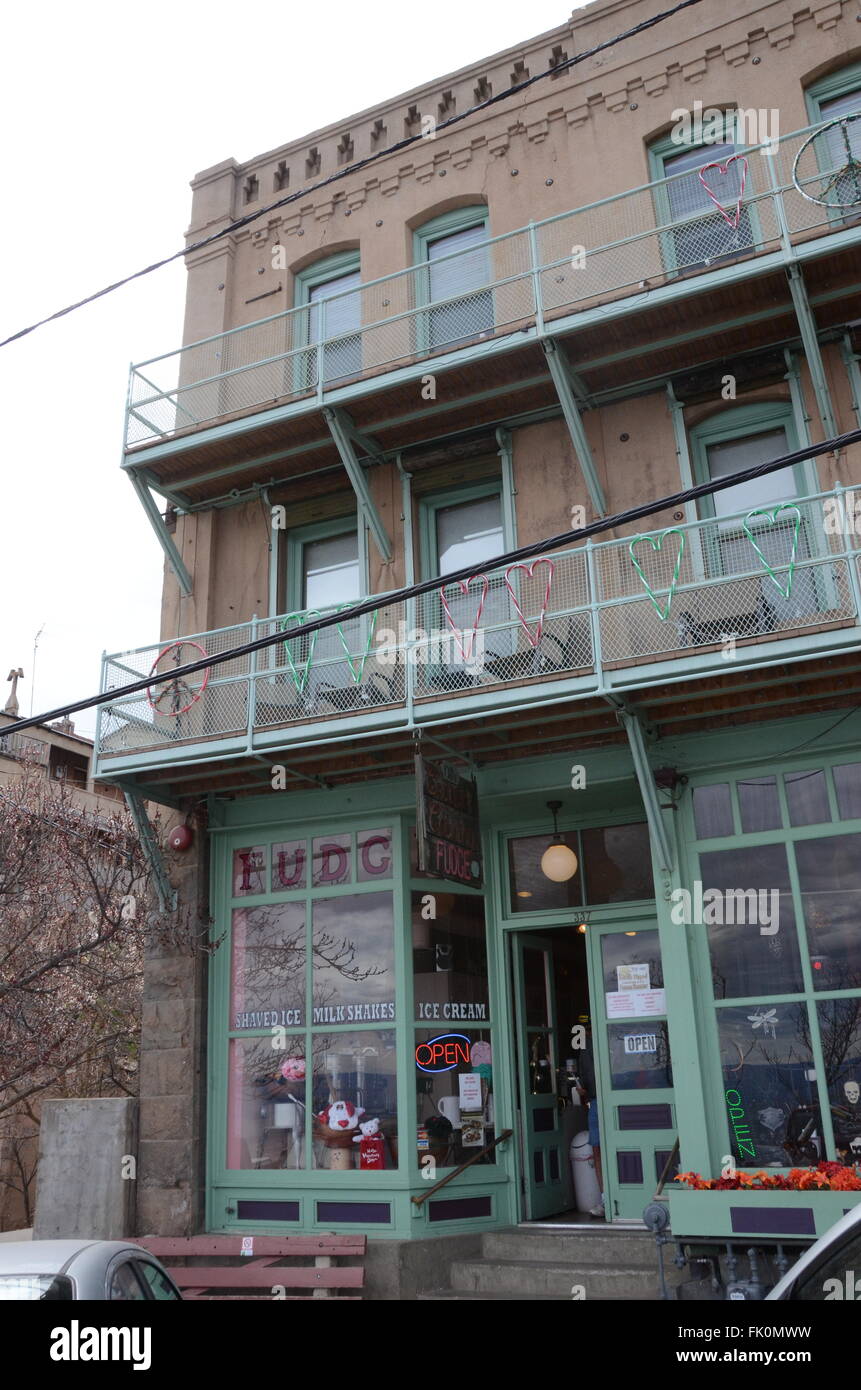 candy store jerome ghost town main st arizona Stock Photo Alamy