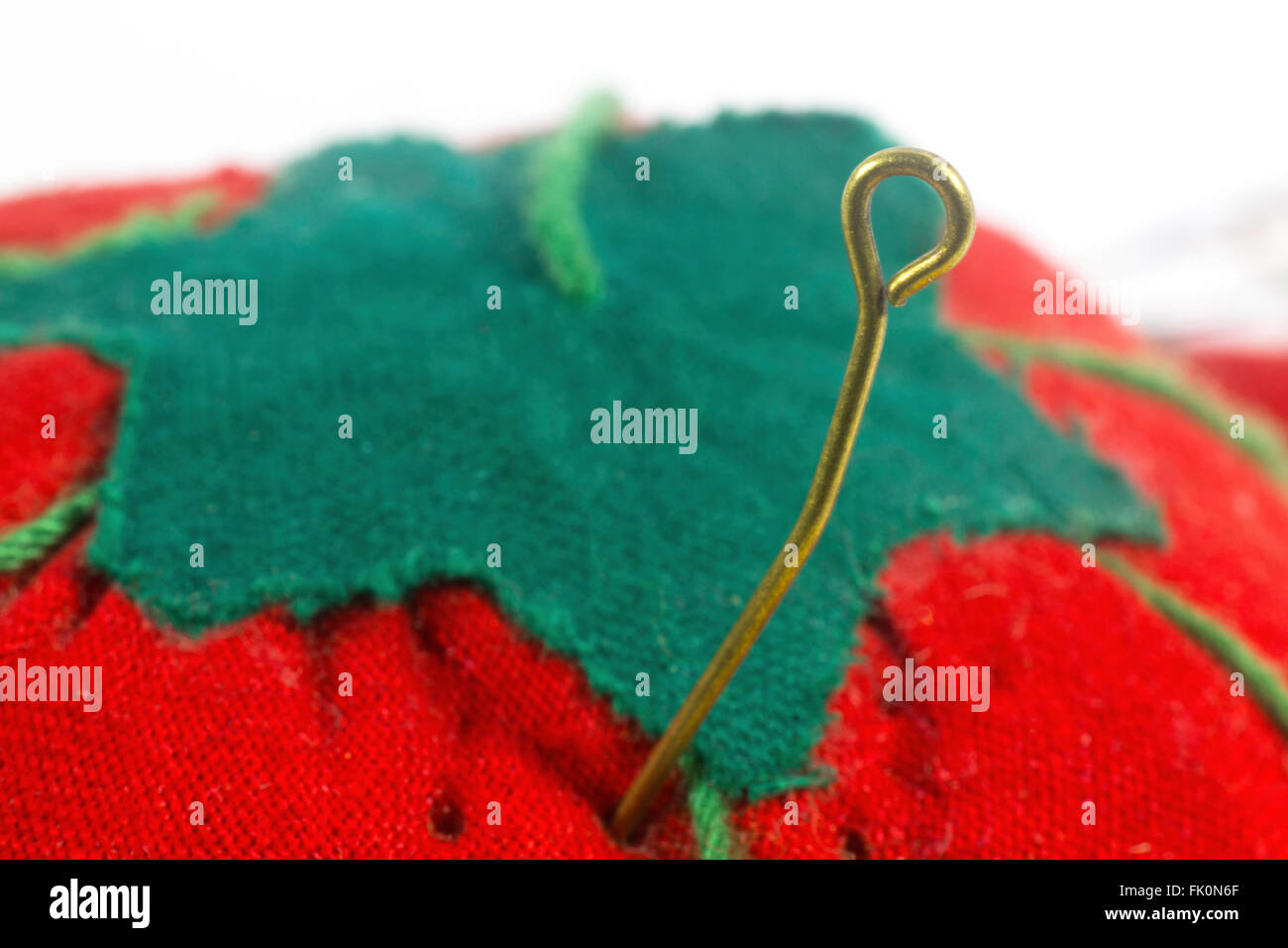 Open End pin in pin cushion Stock Photo - Alamy