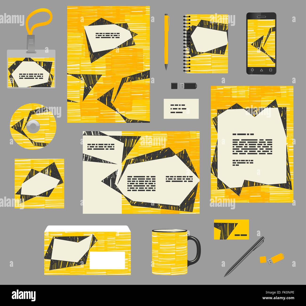 Corporate style business templates. Set of modern abstract graphic ...