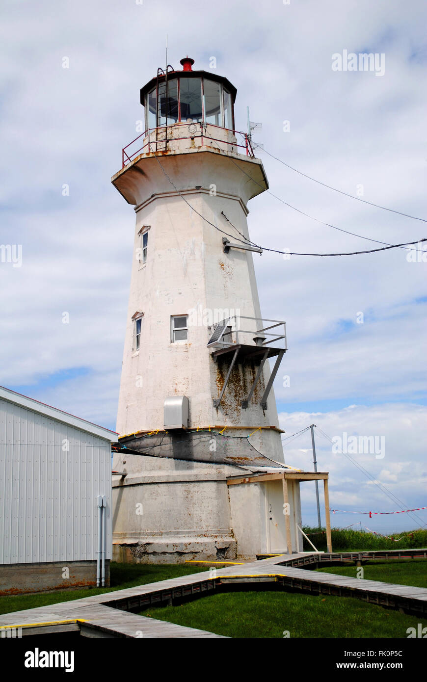 Machias Lighthouse, Machias Island, Maine, United States (New England) Stock Photo