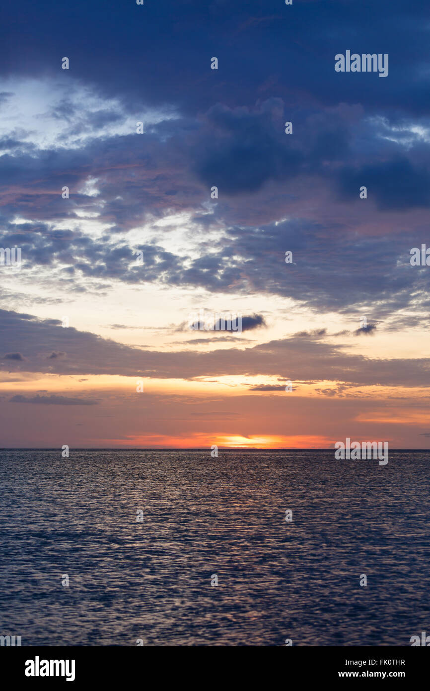 Ocean sky scape sunset Stock Photo