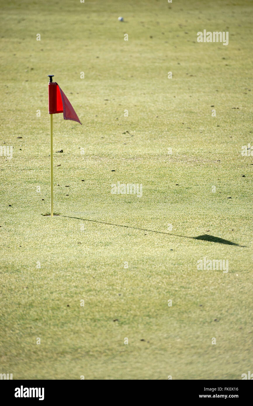 Golf course with flag Stock Photo Alamy