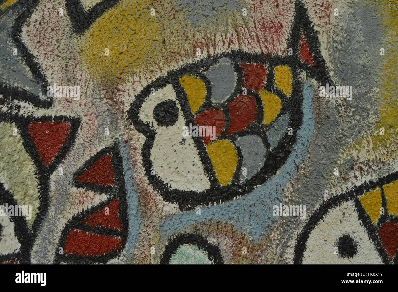 urban art or street art Graffiti detail. Fishes. Latin America, art