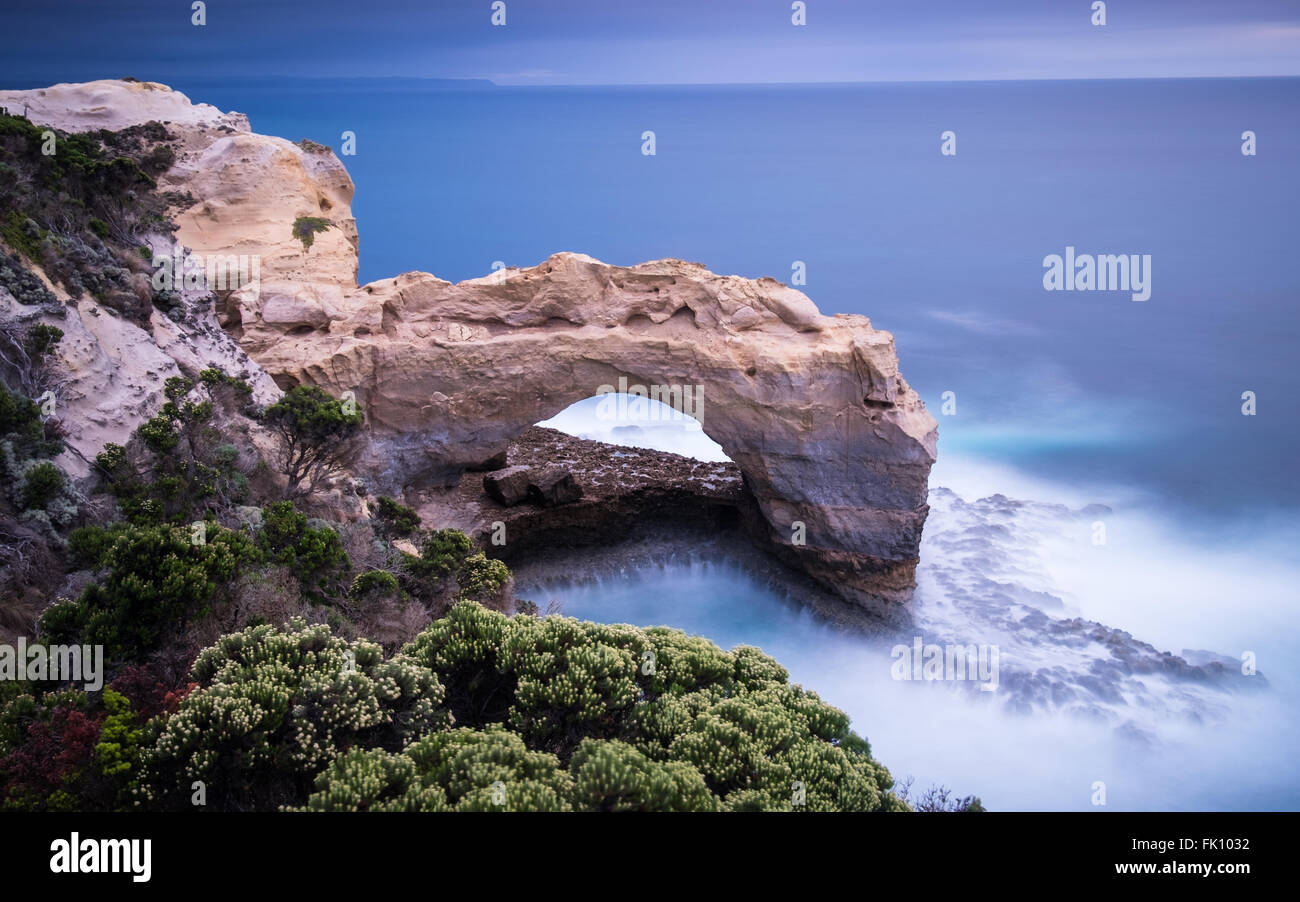 The Arch, located along the Great Ocean Road northwest of Port Campbell and the Twelve Apostles Stock Photo