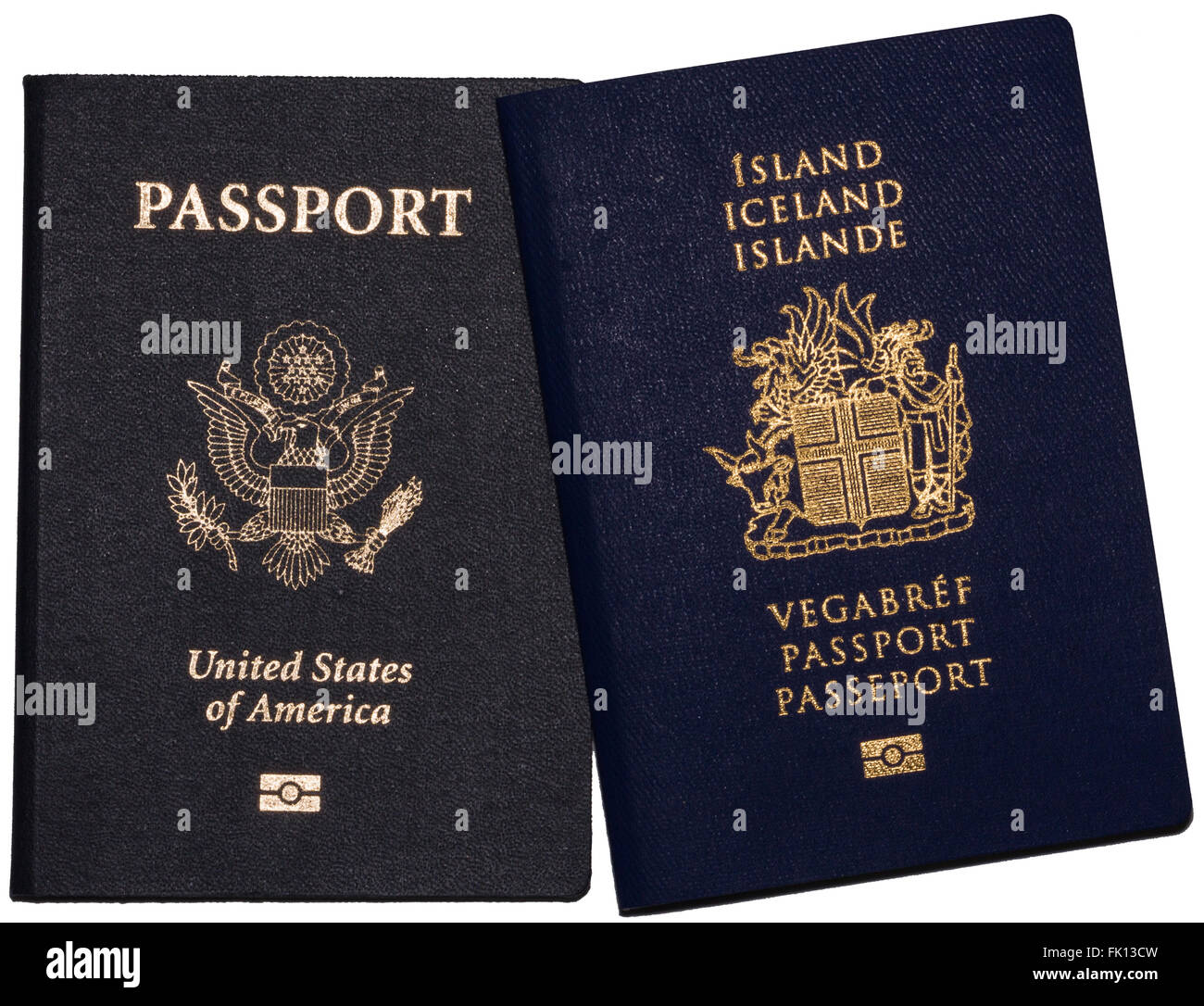 Iceland and US Passport Stock Photo Alamy