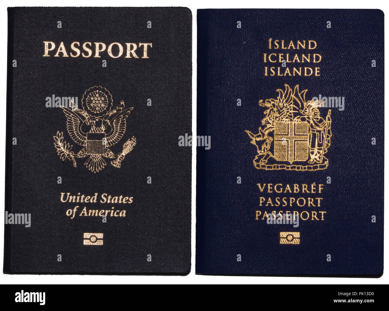 Iceland and US Passport Stock Photo Alamy