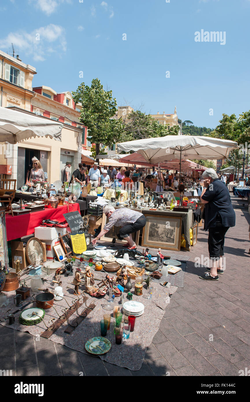 Antiques market cours saleya nice hires stock photography and images