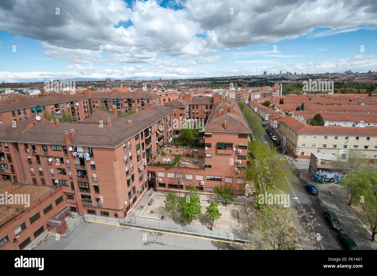 Views of Madrid City from Carabanchel district. It is in the south ...