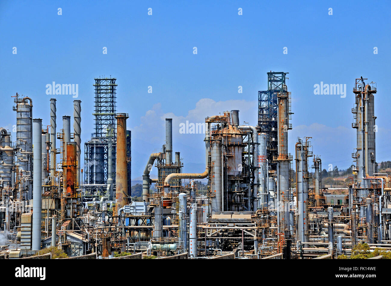 refinery Con-Con Chile South America Stock Photo