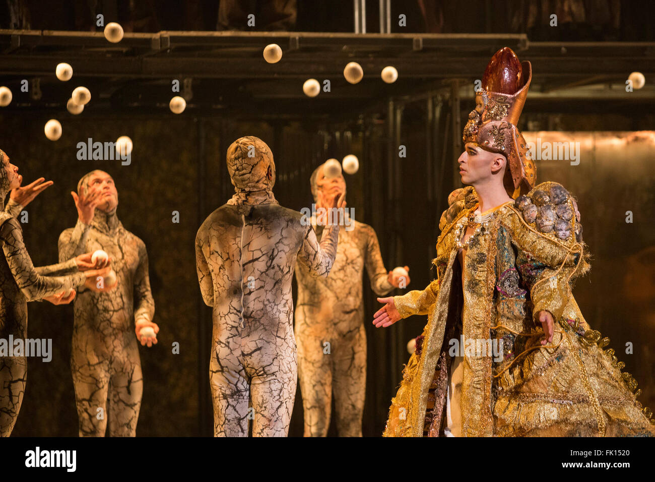 London, UK. 2 March 2016. Pictured Anthony Roth Costanzo as Akhnaten