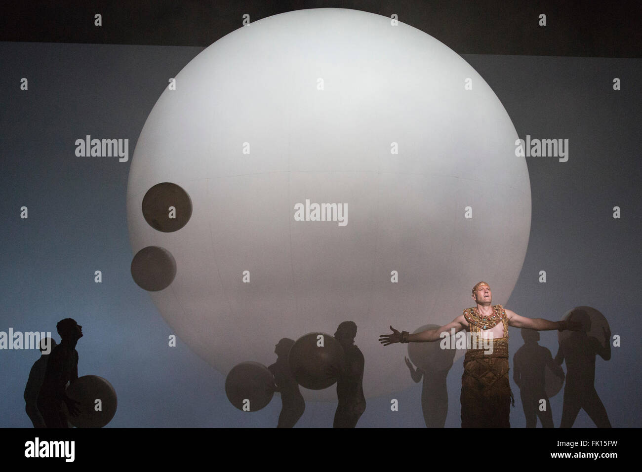 London, UK. 2 March 2016. Pictured Zachary James as Scribe with