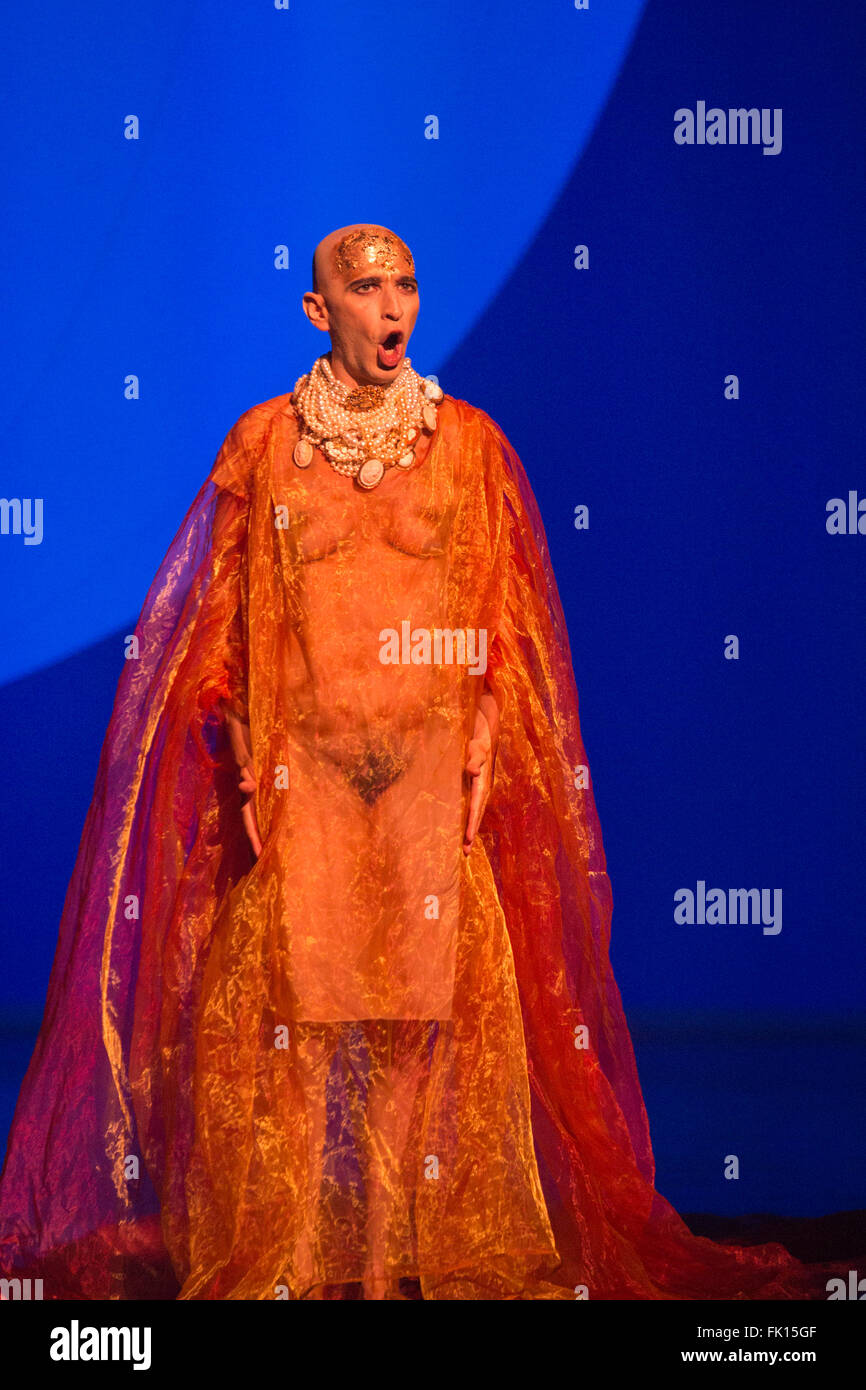 London, UK. 2 March 2016. Pictured Anthony Roth Costanzo as Akhnaten