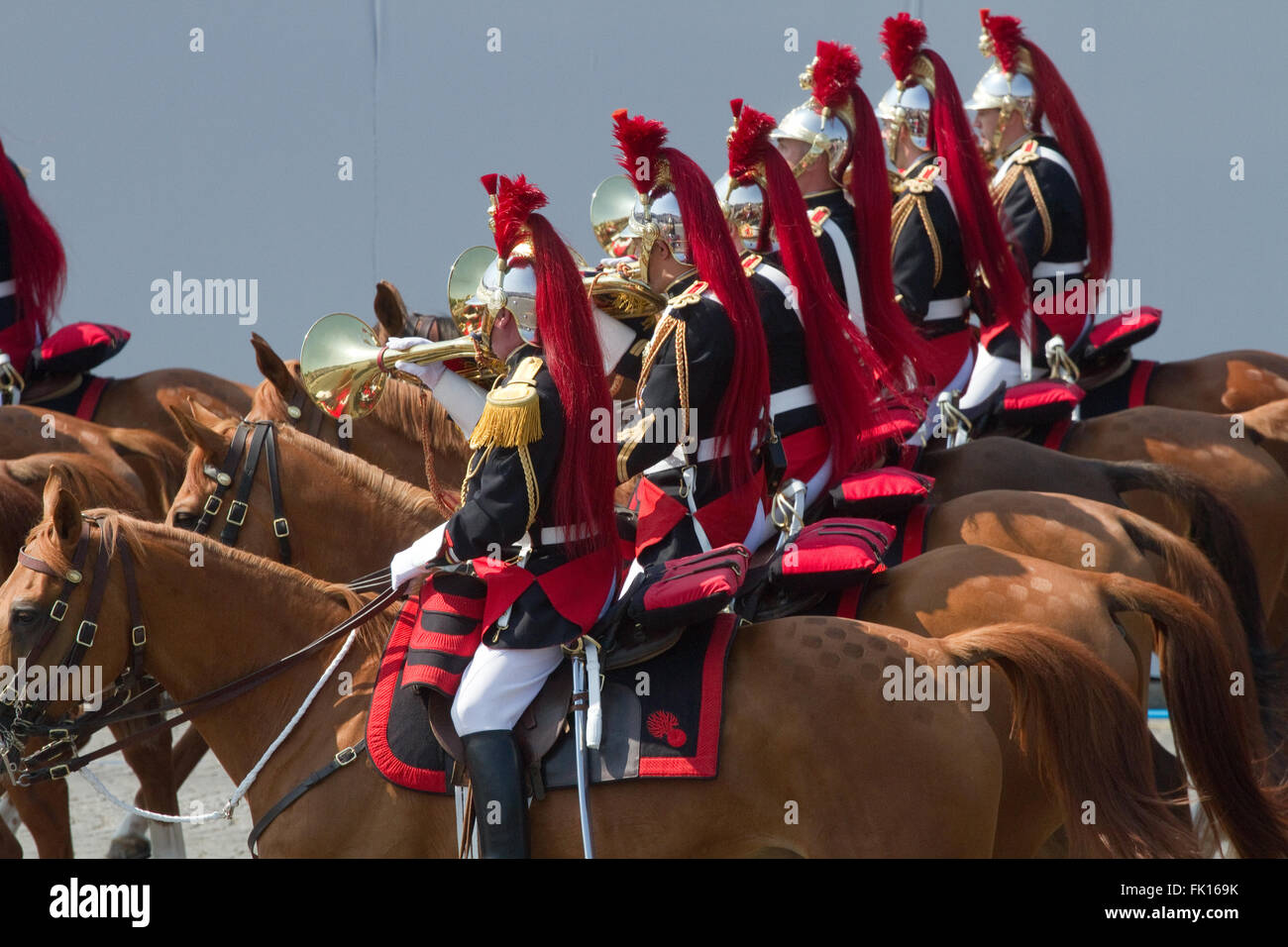 French Republican guards Stock Photo