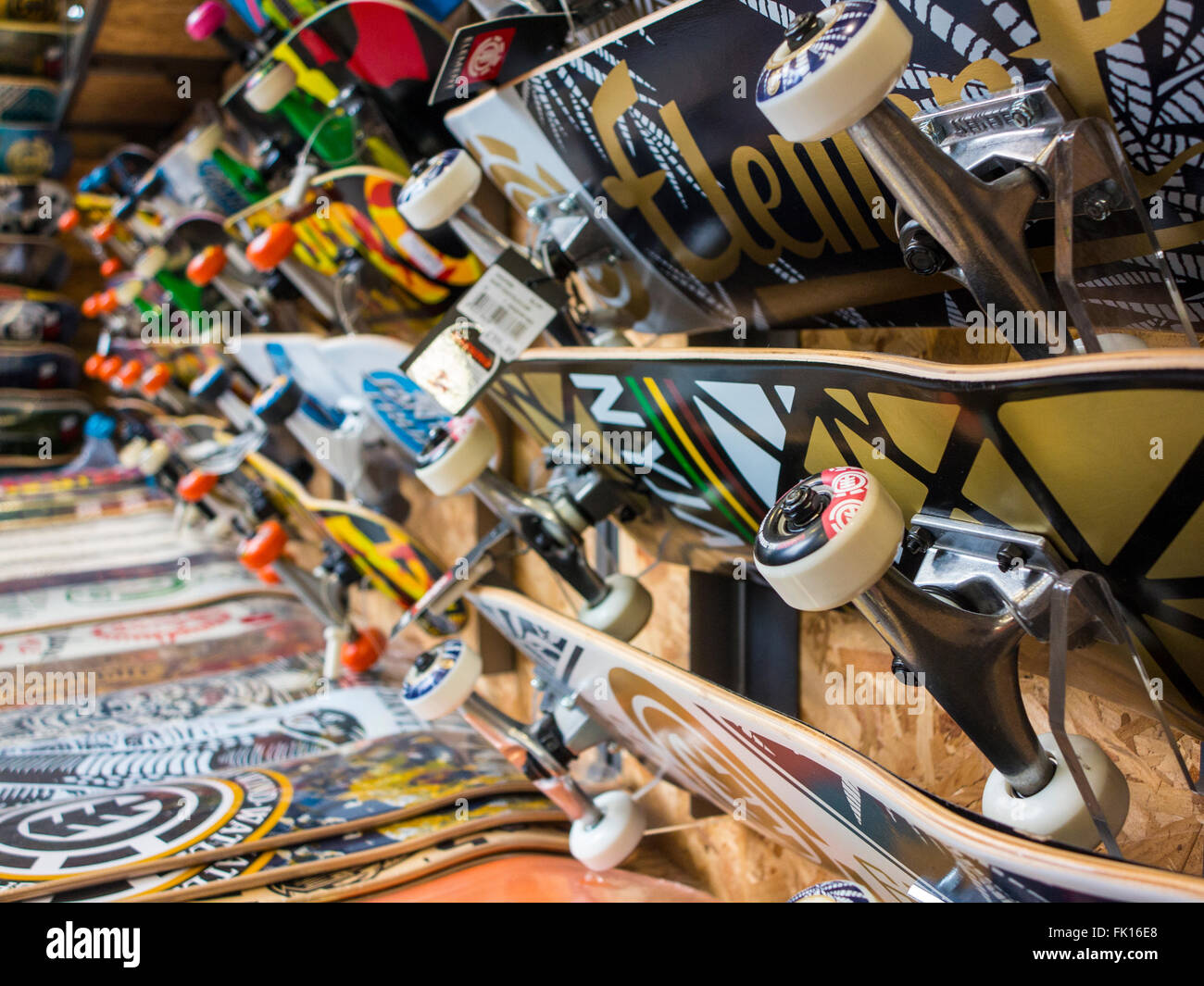 Skateboard shop Stock Photo
