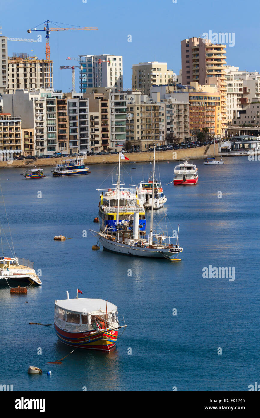 Tas Sliema, Valletta. Stock Photo