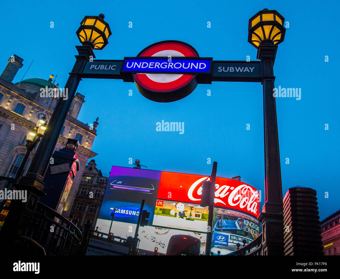 Piccadilly Underground station Stock Photo