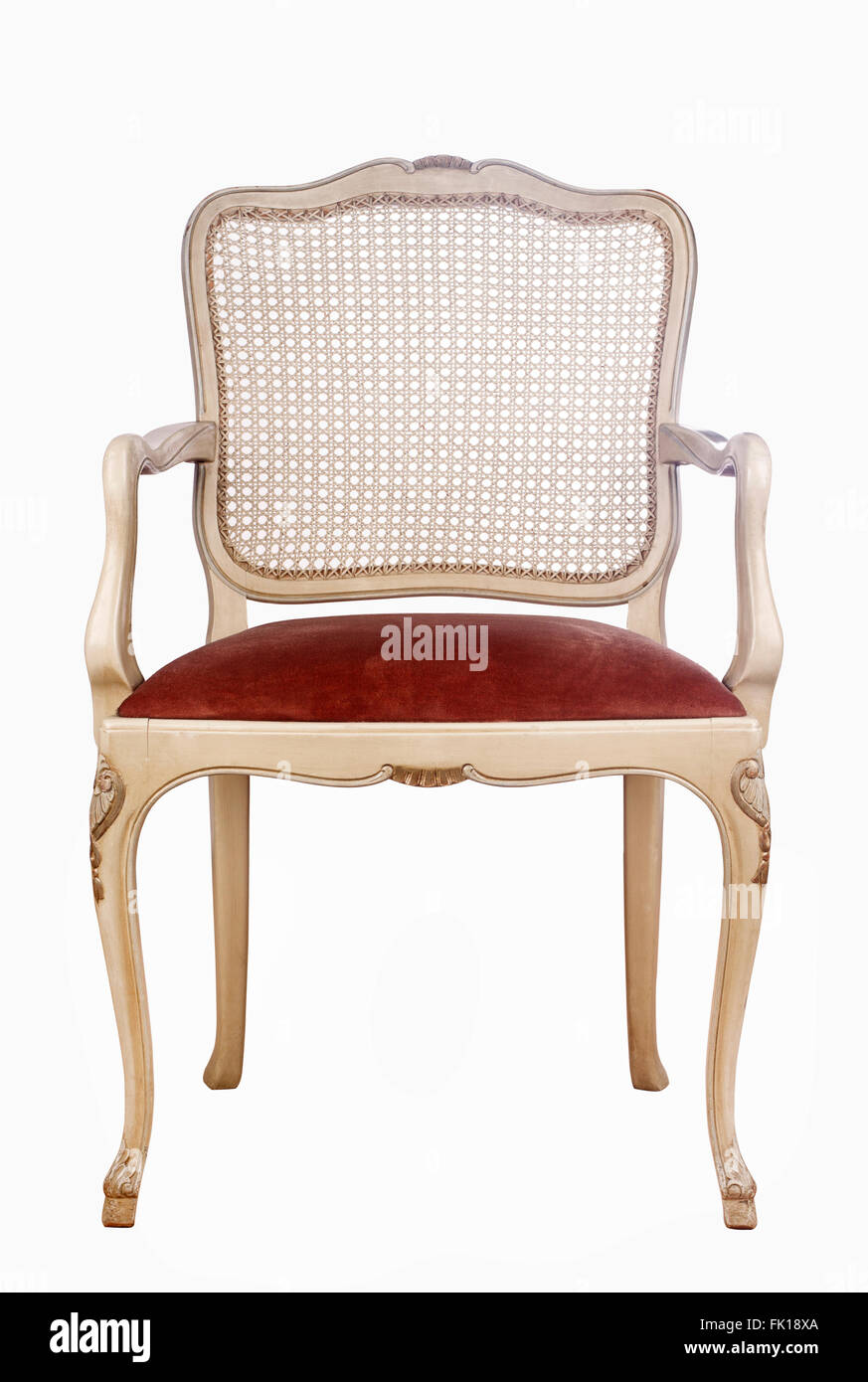 Wooden vintage chair isolated on white background Stock Photo - Alamy