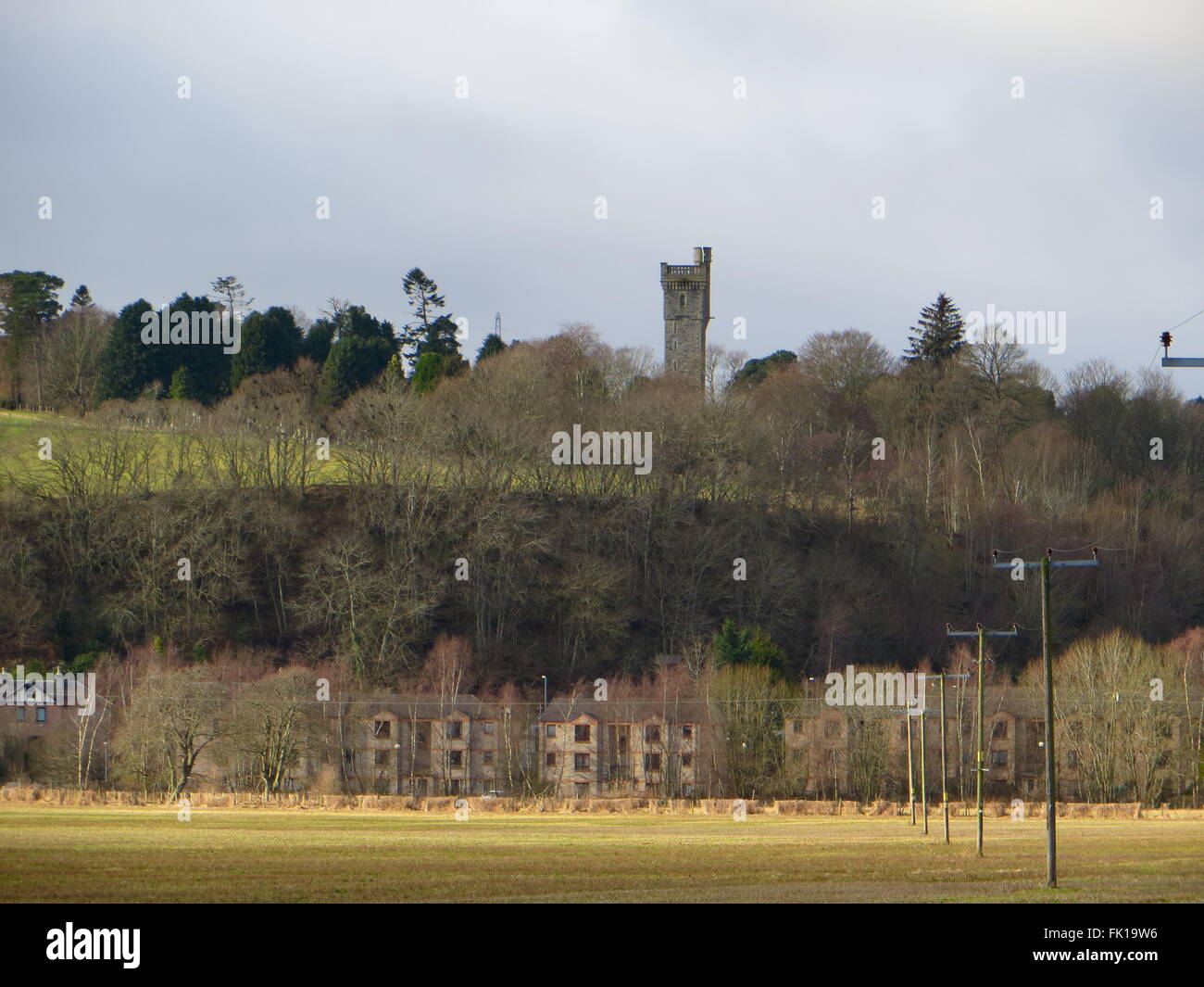 The Sir Hector MacDonald memorial above Dingwall in Scotland Stock