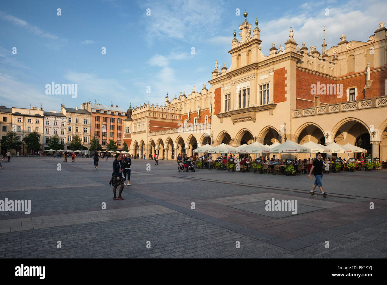City Of Krakow In Poland Old Town Main Market Square At Sunset Cloth city-of-krakow-in-poland-old-town-main-market-square-at-sunset-cloth