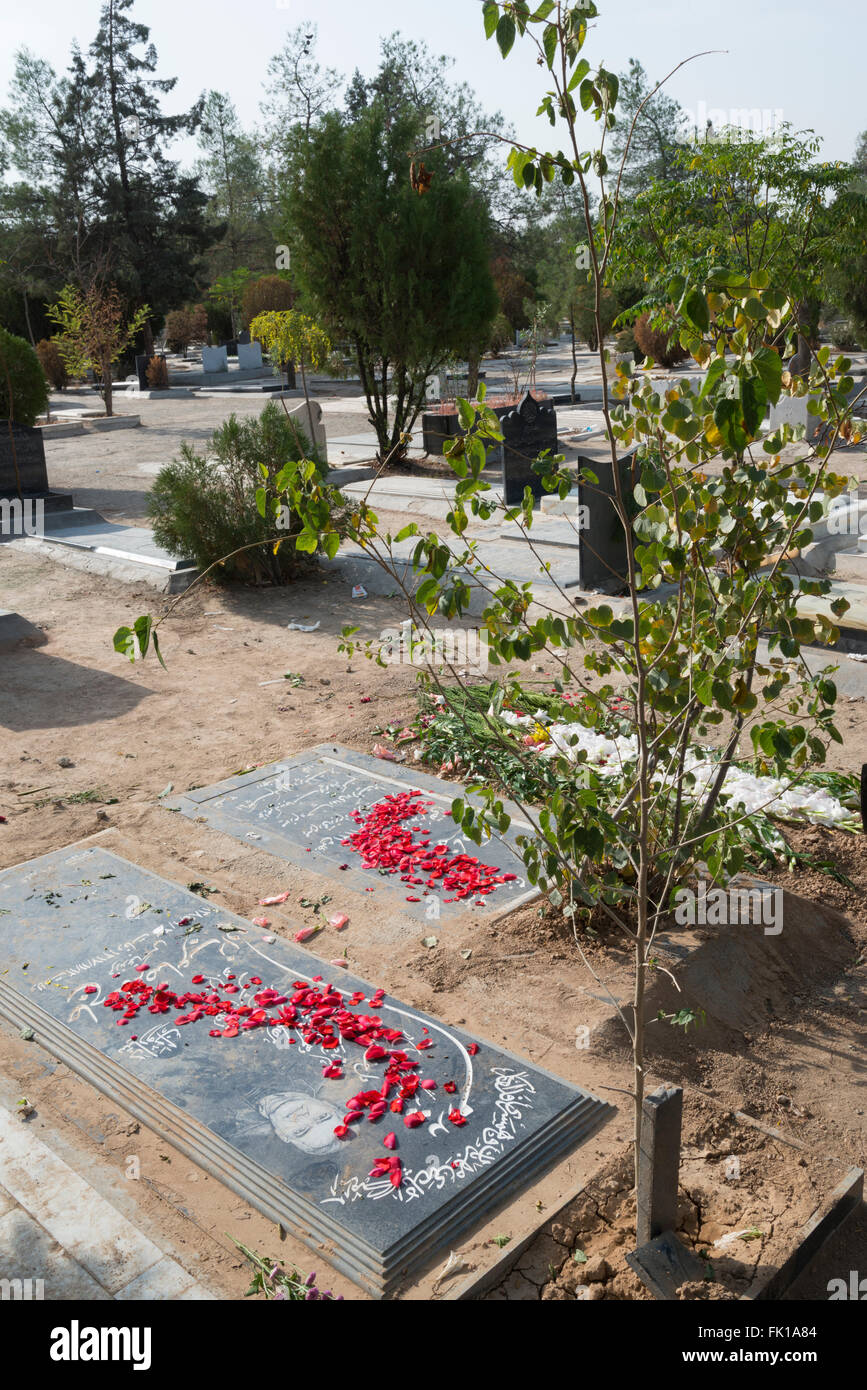 Behesht e Zahra cemetery. Tehran. Iran. Stock Photo