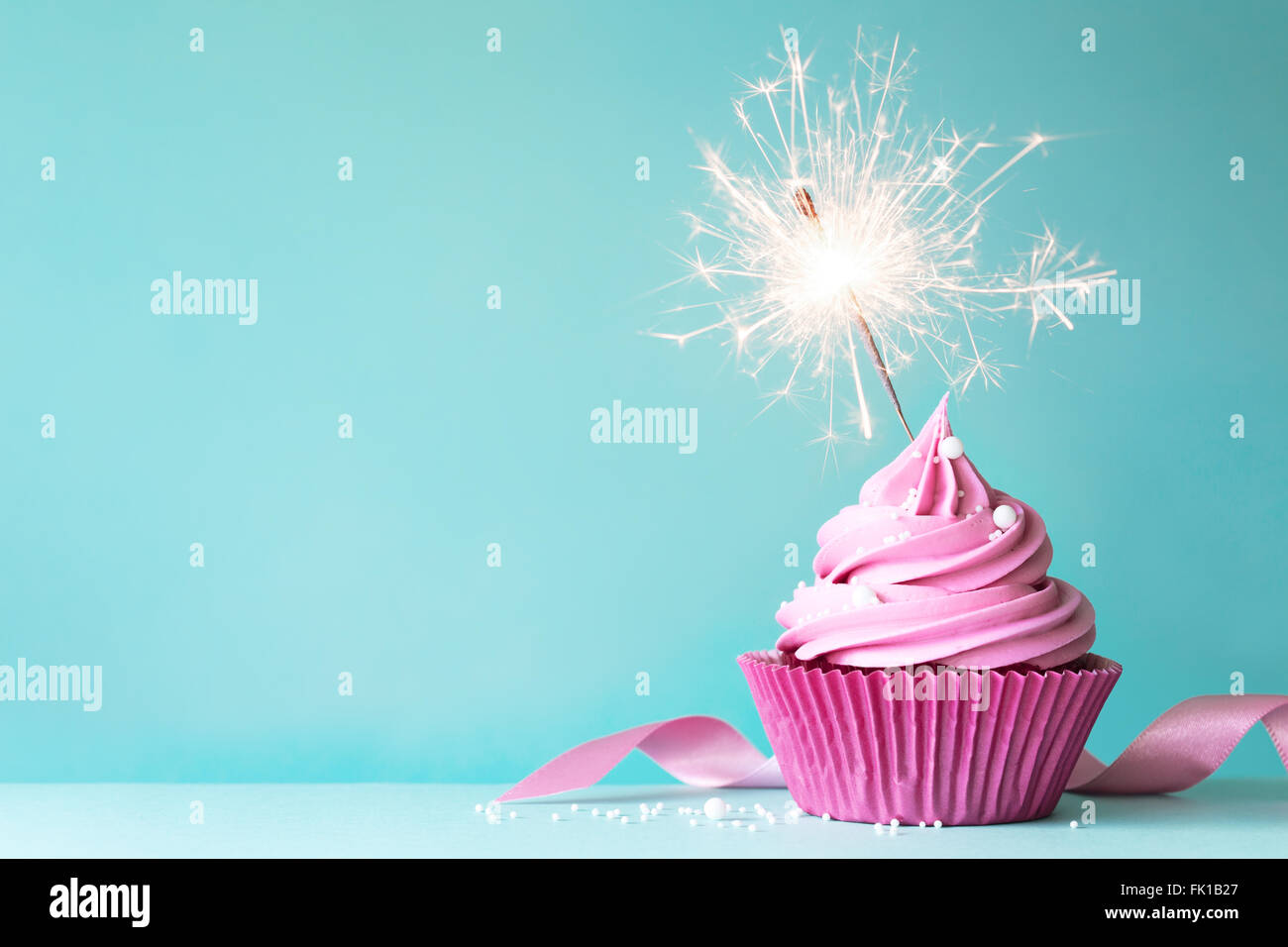 Celebration cupcake Stock Photo