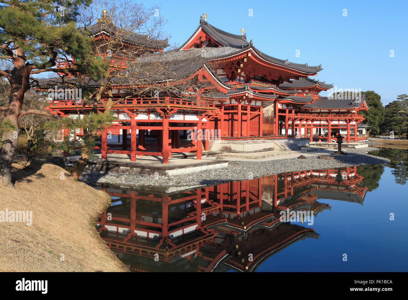Japan, Uji, Byodo-in temple, Phoenix Hall, Stock Photo