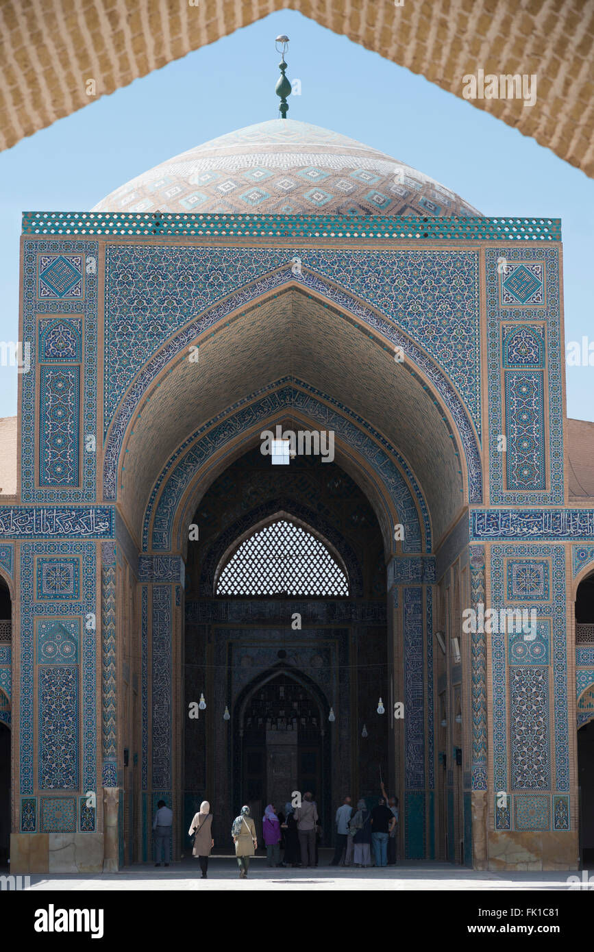 Jameh Mosque. Old City. Yazd. Iran. Stock Photo