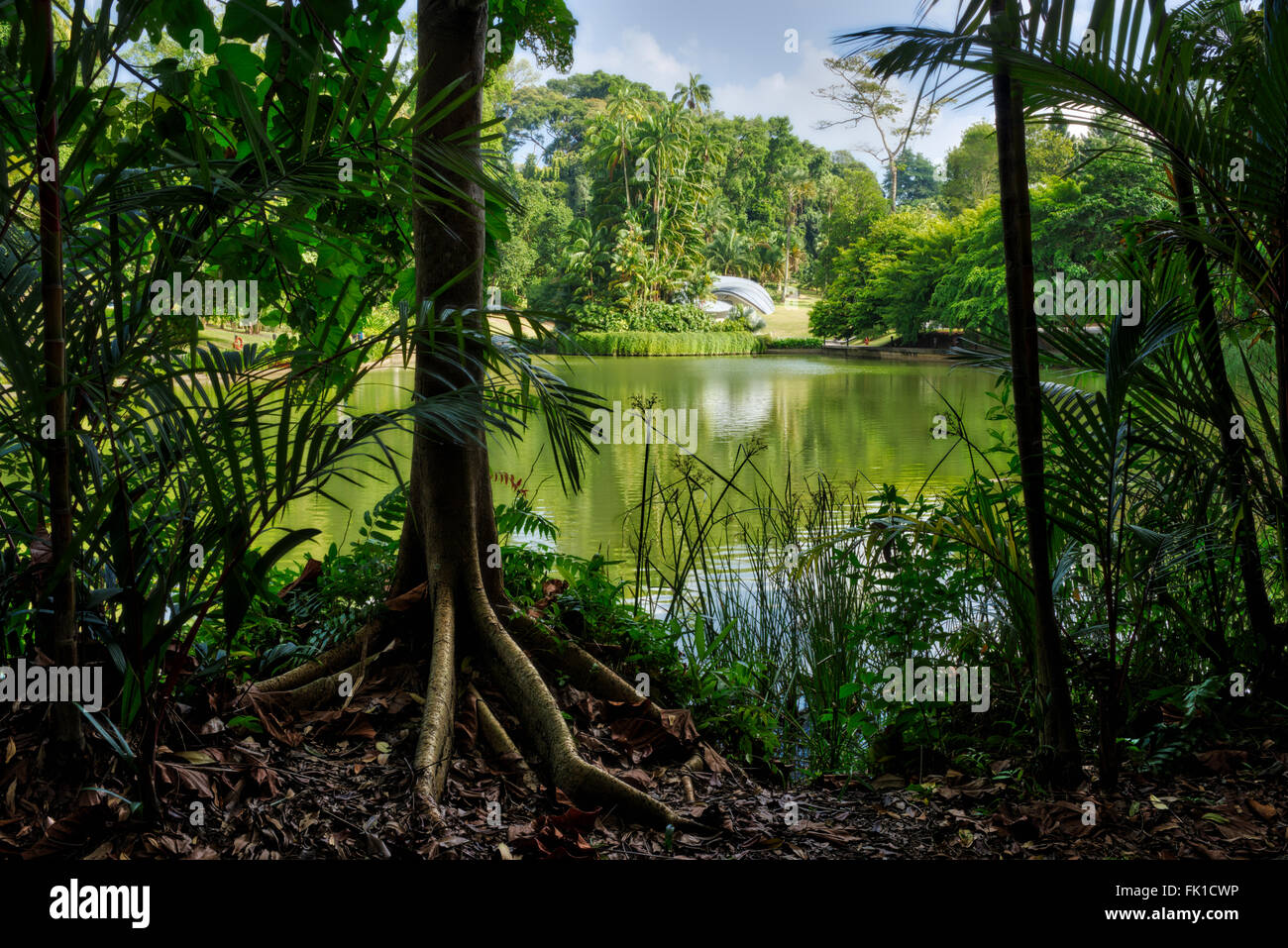 Concert stage over the lake, Singapore Stock Photo