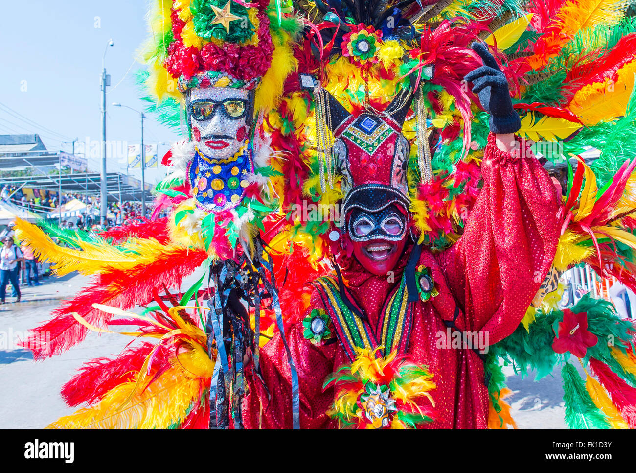 Participant in the Barranquilla Carnival in Barranquilla , Colombia Stock Photo