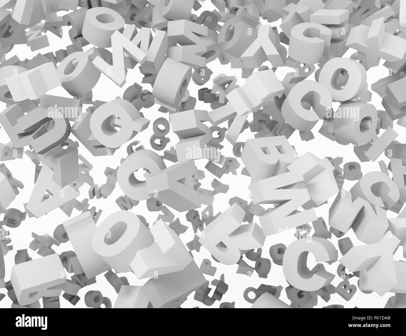 3d letters background isolated on white background Stock Photo - Alamy