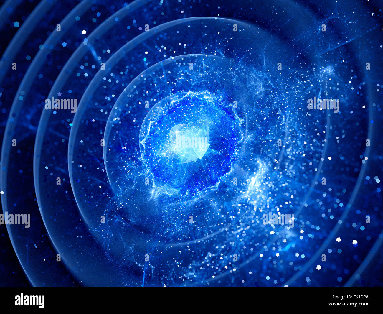 Gravitaional wave burst in pulsar, computer generated abstract background Stock Photo