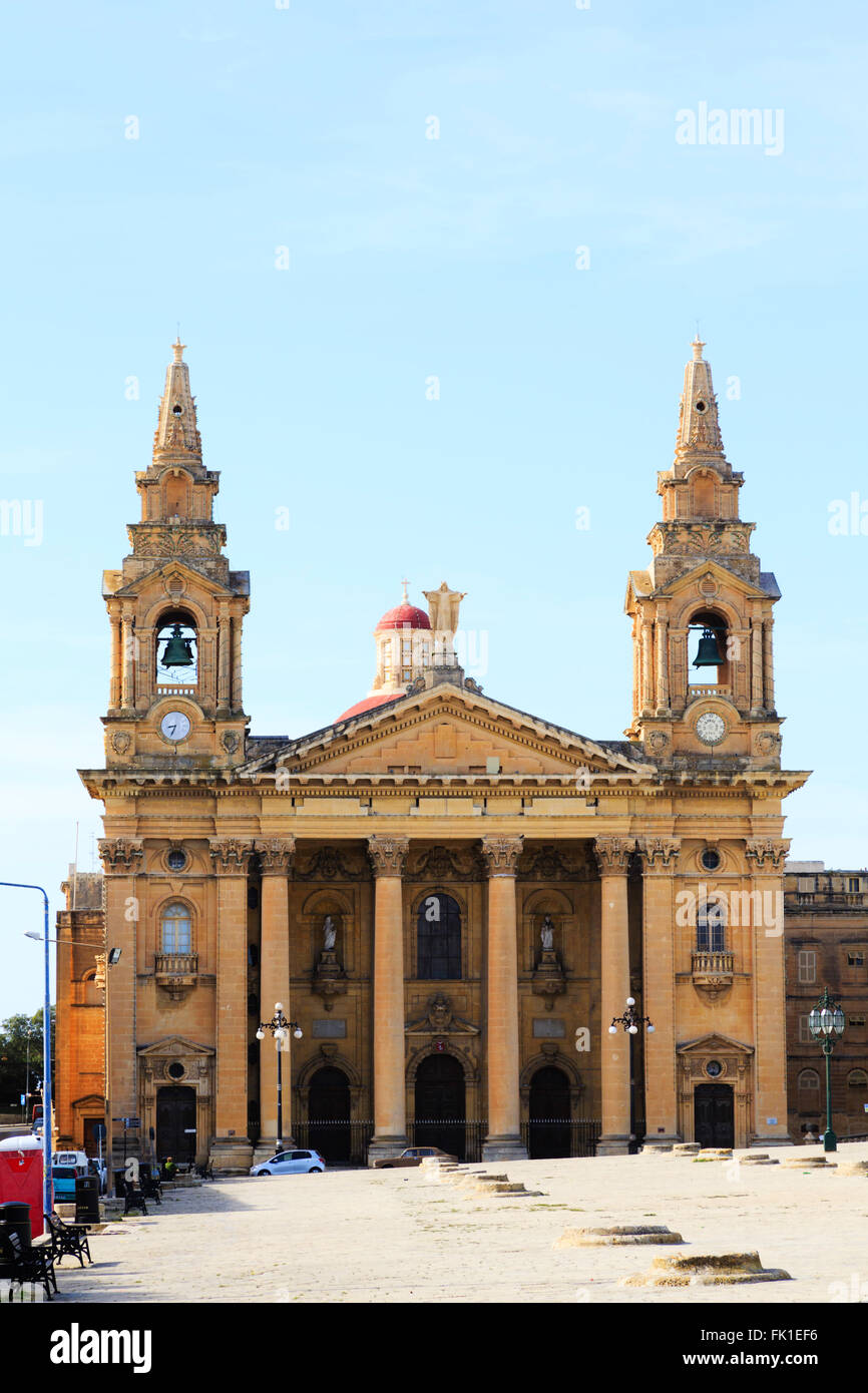 Church of Saint Publius, Floriana, Valletta, Malta Stock Photo