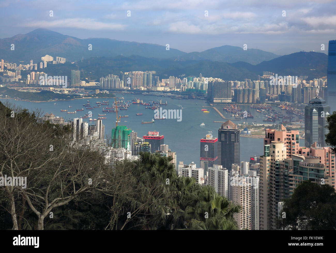 views of victoria harbour from the peak in Hong Kong Stock Photo - Alamy