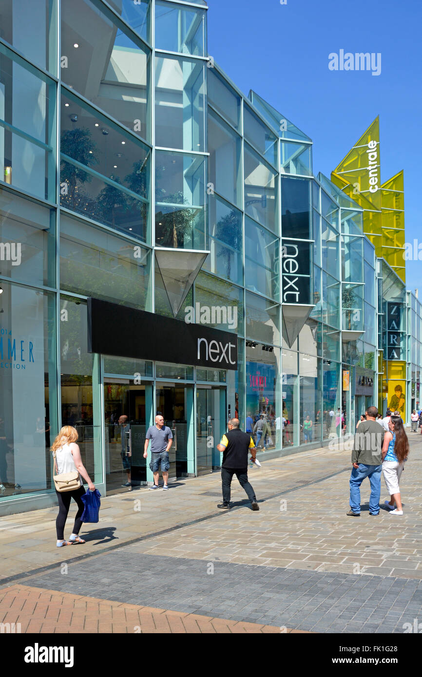 Next clothing store Croydon in town centre pedestrianised shopping street South London England UK Stock Photo