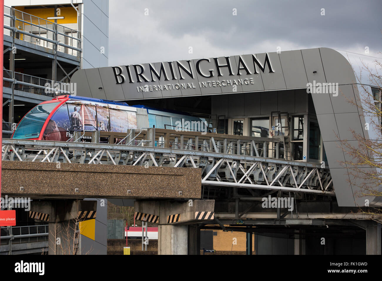 The airrail link people mover linking birmingham airport with