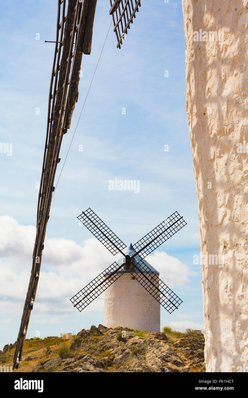 Consuegra, Toledo Province, Castilla-La Mancha, Spain.  Windmills. Stock Photo