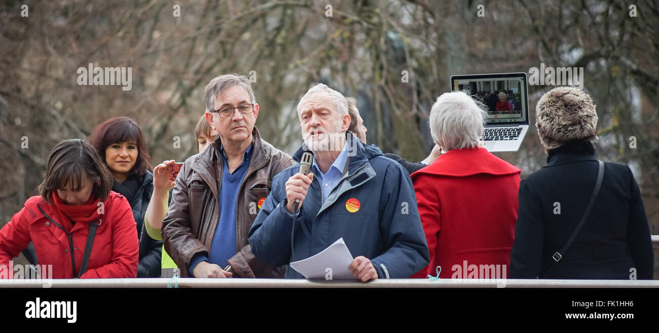 Cardiff Wales United Kingdom 5th March 2016 Anti Union Bill Protest Rally arranged by Welsh Trade Unions with Guest Speaker Jeremy Corbyn. Credit:  Sian Pearce Gordon/Alamy Live News Stock Photo