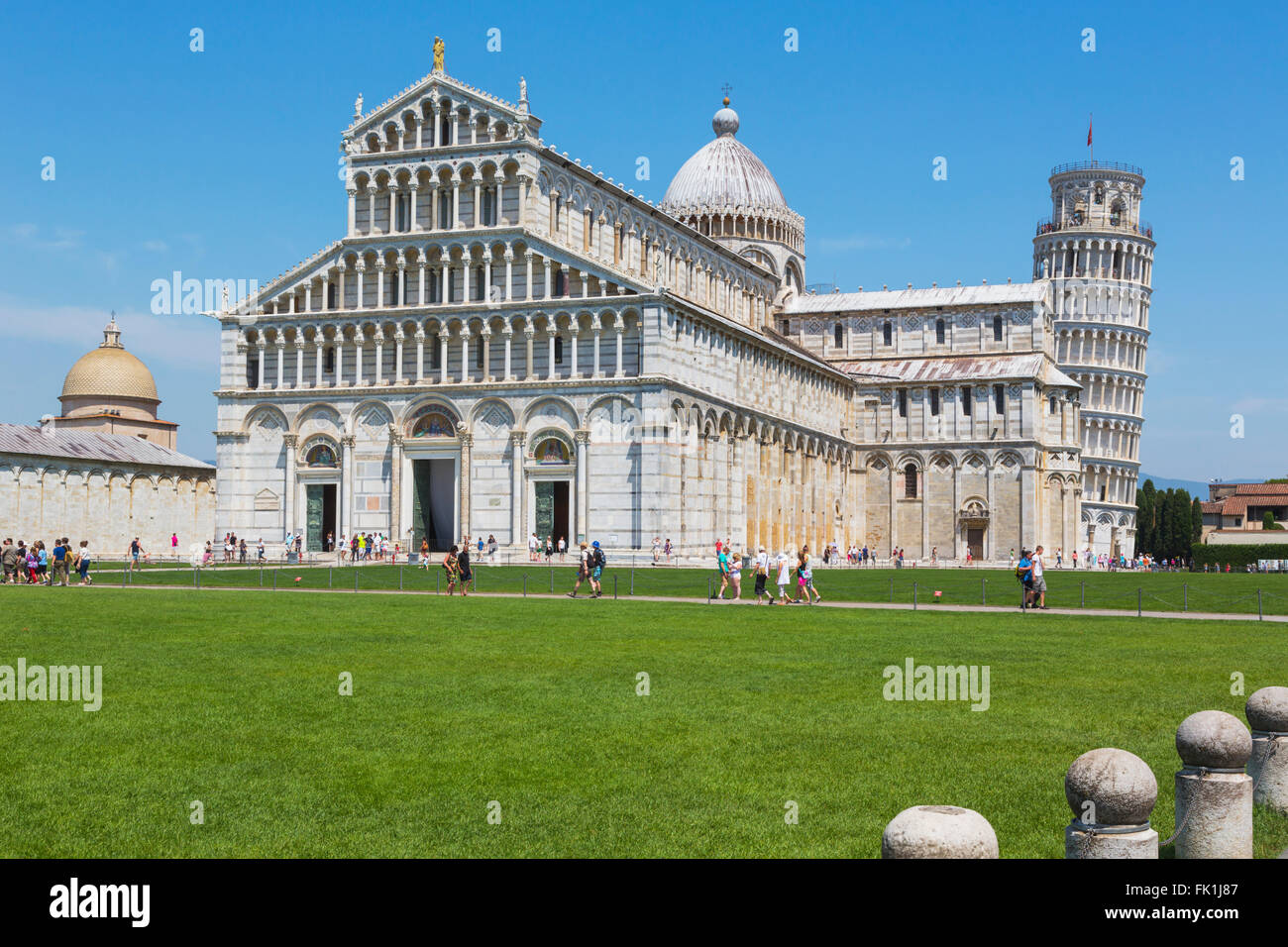 Pisa, Pisa Province, Tuscany, Italy.  Campo dei Miracoli, or Field of Miracles.  Also known as the Piazza del Duomo. Stock Photo