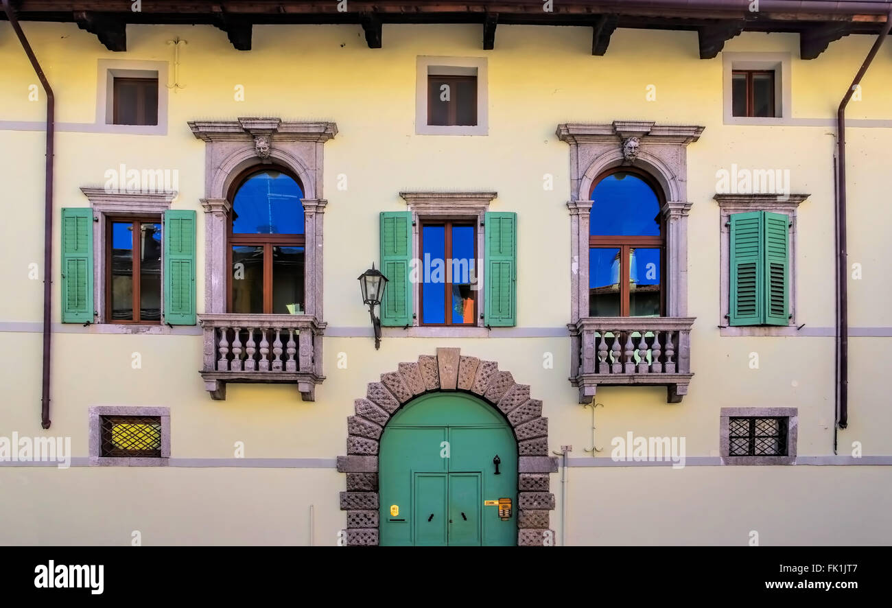 Cividale del Friuli in Italien, alte Fassade - Cividale del Friuli in Italy, old facade Stock Photo