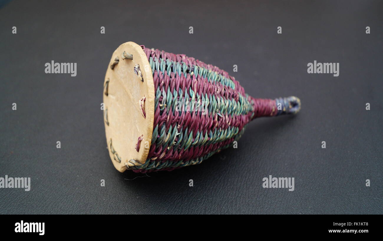 African Basket Cane Shaker Stock Photo