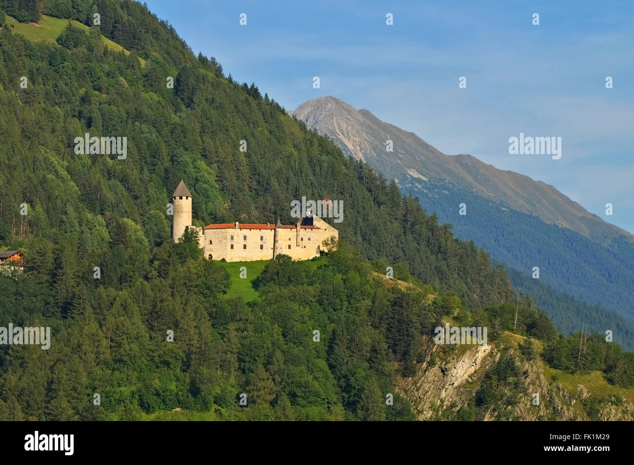 Sterzing, die Burg Sprechenstein in Südtirol - Sterzing in Alto Adige, the castle Sprechenstein Stock Photo